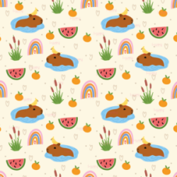 Estampado Happy Capibara