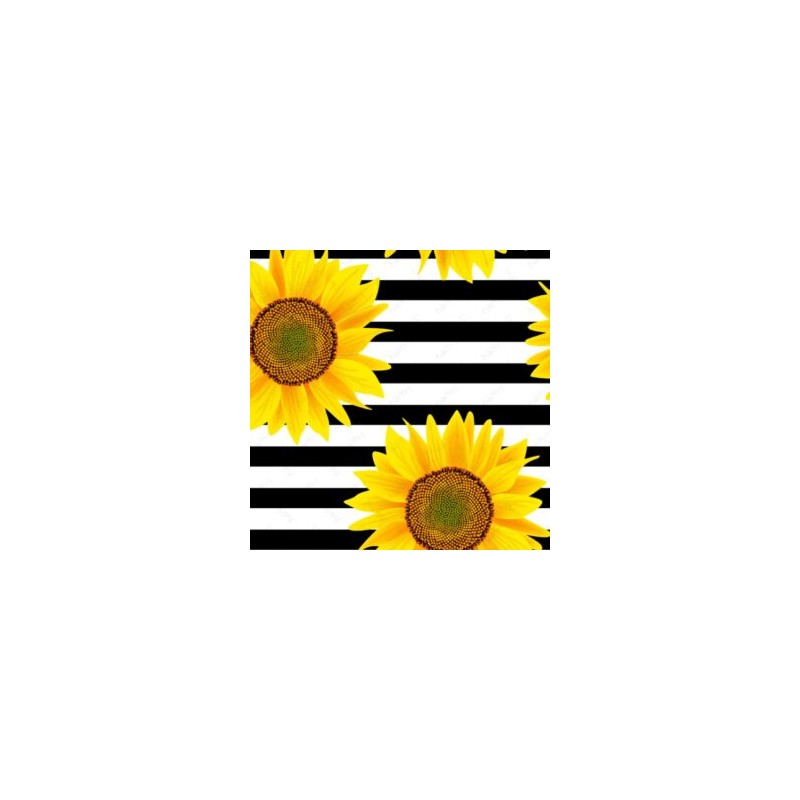Estampado Girasoles Fondo Líneas