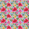 Estampado Flores Hawai Cielo