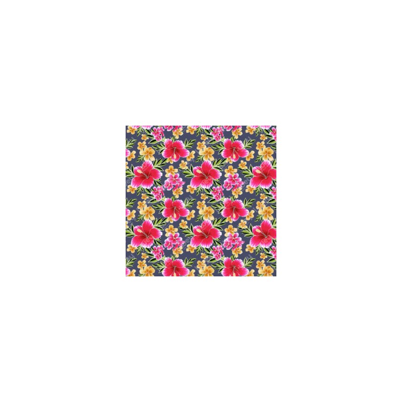 Estampado Flores Hawai Marino
